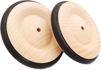Houten Wiel - Met Rubber - Meubels Maken - Gemaakt in Oostenrijk - 64 mm - Beige