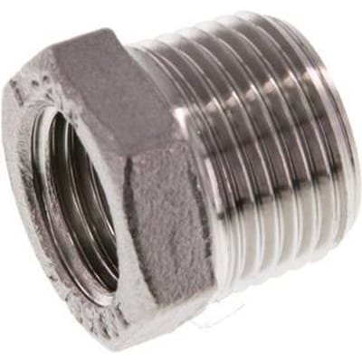 R 3/8'' x Rp 1/4'' M/F RVS Verloopring 16 Bar [2 Stuks]