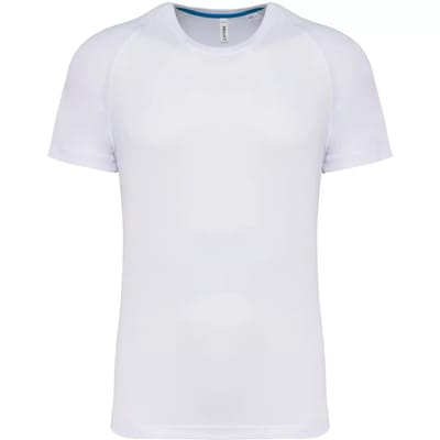 PROACT® Gerecycled herensport-T-shirt met ronde hals PA4012 - White - S