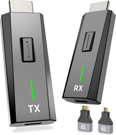 Draadloze HDMI Set - Zender Ontvanger - Scherm Delen - Plug en Play - 13.97 x 3.05 cm