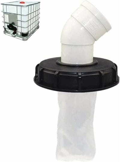 45° geschikt geschikt voor 1000L IBC-regenwatertanks; geschikt geschikt voor IBC-tankdeksels met wasbare nylonfilters; geschikt geschikt voor IBC-tankdekselfilters; geschikt geschikt voor IBC-tankaccessoires; 165 nylon regenwaterfilter.