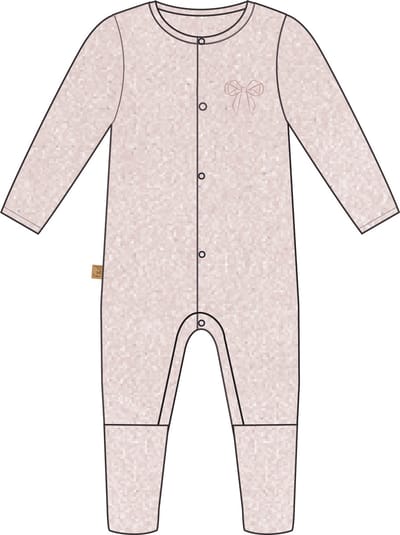 Frogs and Dogs - F&D Velours Baby Onesie | Sepia Roos - Katoen - Maat 50/56
