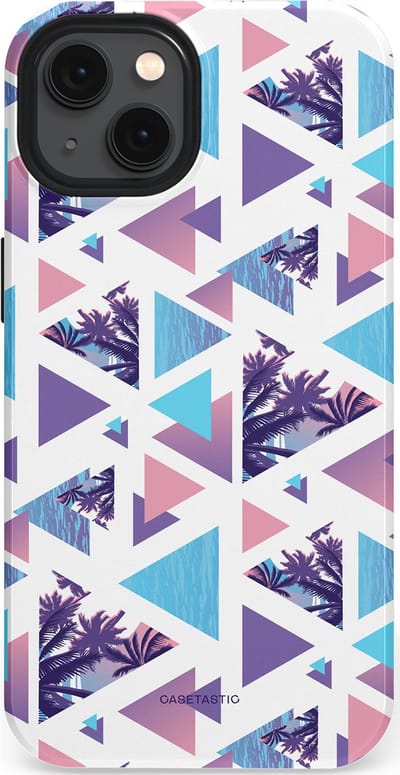 Casetastic Hoesje Geschikt voor Apple iPhone 13 Magsafe - Stijlvolle Beschermende Duo-layer Case - Zomervibe geometrie