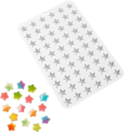 Mini Sterren Bakvorm van Silicoon - Perfect voor Chocolade, Taart, Fondant, Snoep en IJsblokjes (17x12mm)
