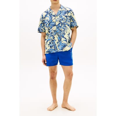 Tommy Hilfiger Woven Bowling Shirt Vintage Tropical Floral Yellow Taglia: S | Pantaloncini da bagno Outlet | Uomo | Giallo