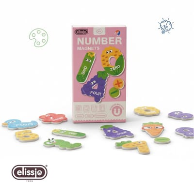 Elissio® Magnetische Cijfers voor Kinderen – Kleurrijke magnetische cijfers – Leer Tellen & Rekenen – Educatief Speelgoed (0-9 + Symbolen) - rekenen spelenderwijs - Montesorri speelgoed