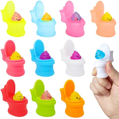 Mini Toilet Knijpbeker Squishy Speelgoed Pop-up Grappige Fidget Speelgoed Stressverlichting Decompressie Sensorisch Speelgoed voor Kinderen Feestbedankjes blue