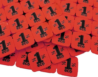 CombiCraft biologisch afbreekbare breekmunten van aardappelzetmeel - rood - 24x24mm - 1000 stuks