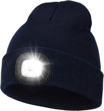 Nivard Wintermuts - Heren - Dames - Volwassenen - Muts - Ski Mask - Ski Masker - Winter Masker - Met Lamp - Blauw