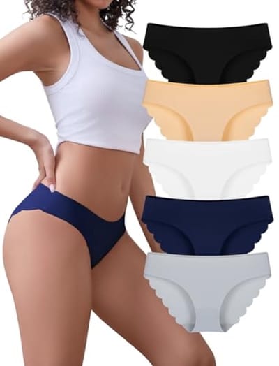 Dames slipjes naadloos set van 5 - Lage taille, elastisch en onzichtbaar onder kleding