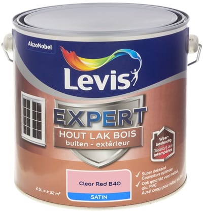 Levis - Expert Hout Lak Buiten Satin Mix - Clear Red B40 - Mengverf - 2,5 L