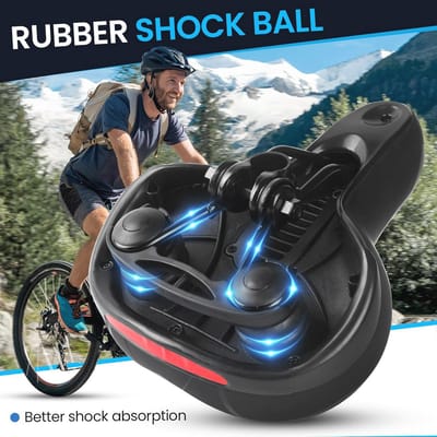 Comfortabel Fietszadel voor Heren en Dames - Zacht Ergonomisch Gelfietszadel voor MTB, Racefiets en Trekking