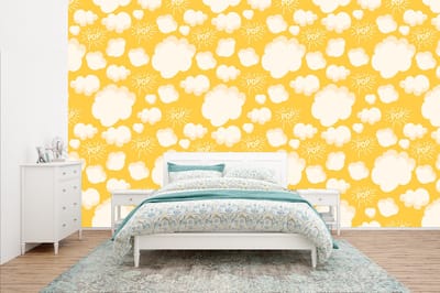 Behang - Fotobehang Popcorn - Quotes - Patronen - Pop - Breedte 400 cm x hoogte 240 cm