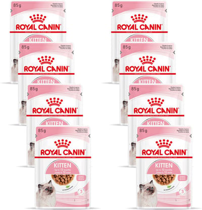 Royal Canin Kitten - In Gravy - Kitten-Kattenvoer - 8 x 12x85 g Bonuspack