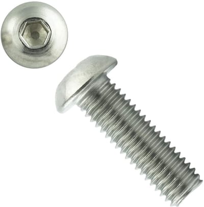 Lensschroeven M8 x 40 mm met Binnenzeskant Roestvrij Staal A2 (50 stuks)
