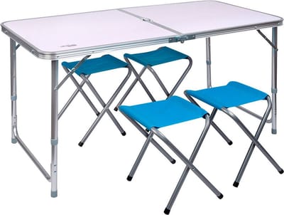 Aktive Tafel Met Kruk 120x60x70 Cm Wit