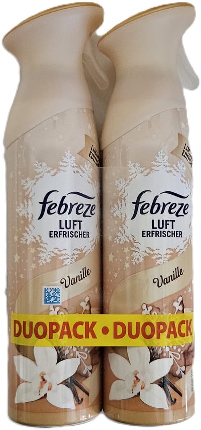 Febreze Luchtverfrisser - Duopack Vanille - 2x 185ml - Verwijdert nare geuren- Limited Edition