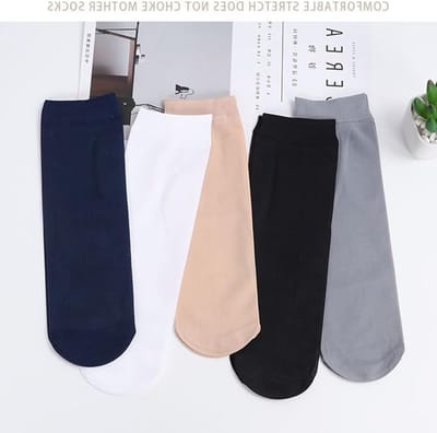 Dunne Transparante Kousen voor Dames - 10 Paar Ankle Socks, Zomer Kousen, Elastische Kousen voor Zakelijk Gebruik