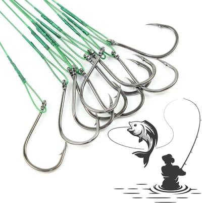 SnelShoppen - 30 Stuks Zeefishing Haken Duurzame Barbed Haken met Oog van Koolstofstaal voor Zoet- en Zoutwater Vissen in Maat 15# - Karpers, Cirkelha