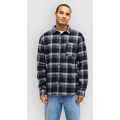 Quiksilver Motherfly Plaid Overhemd Met Lange Mouwen Zwart,Grijs XL Man