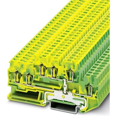 Phoenix Contact 3038532 Doorgangsserieklem 5.2 mm Spanveer Groen, Geel 50 stuk(s)