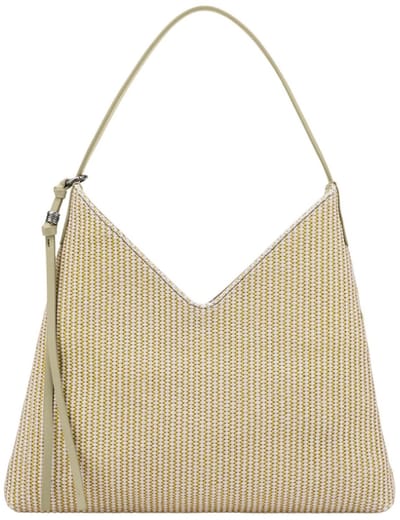 FREDsBRUDER Schoudertas City - Beach - Repeat Triangle Hobo Bag Olive Beige