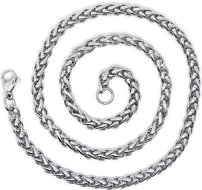 Stalen Vossenstaart Ketting - Gevlochten Ketting - Edelstaal -  5mm/60cm