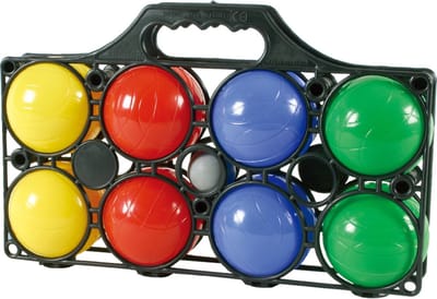 Summer Play Jeu de Boules set - 8 ballen + cochonet - in draagtas - Kaatsbal - Petanque - Cochonnette