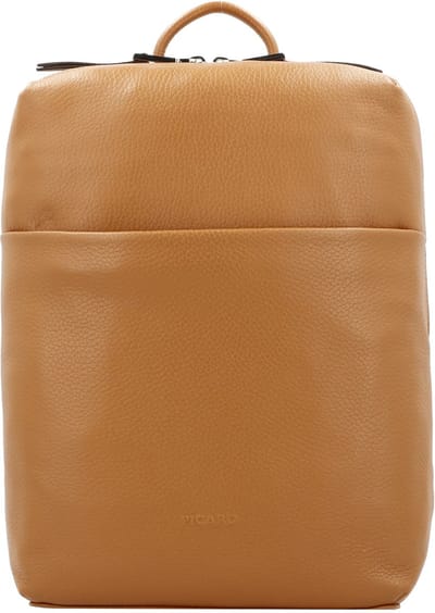 PICARD Leren Vrije tijd rugzak Rugzak met laptopvak Pure Backpack Cognac Lichtbruin