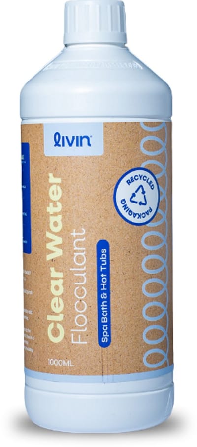 LIVIN' Clear Water - Whirlpool - Krachtige Reiniger Voor Spa Water - Jacuzzi Onderhoud - Jacuzzi Onderhoudsproducten - Whirlpool Reiniger - Jacuzzi Producten - Gebruiksvriendelijk - Zeer snel effect - 1L