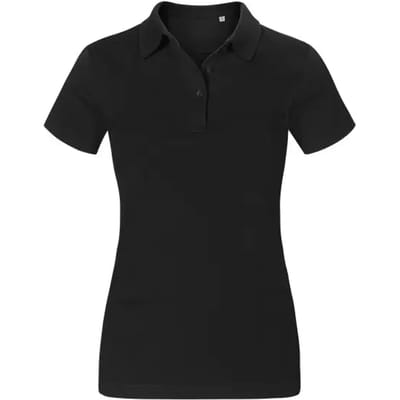 Damespolo 'Jersey' met korte mouwen Black - S