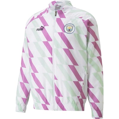 Puma Heren-anorak van Manchester City FC (voorafgaand aan de wedstrijd) (Poema Wit)