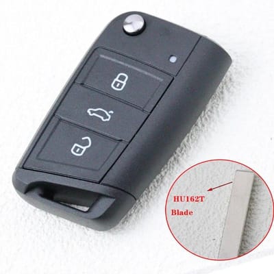 Coque de clé de voiture pour Volkswagen Tiguan Vw Golf 7 4 5 Mk4 6 Mk7 Virtus Pour Skoda Octavia A7 Seat Leon Ibiza Altea gray