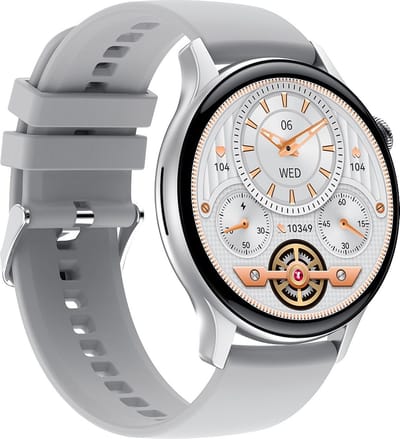 DrPhone DTX Ultra2 – 1.43 Inch AMOLED Smartwatch – Smartwatch Met Mobiele App – Always On Smartwatch – Volledige Belfunctie – Zuurstof/Hartslag/Bloeddruk meter - Zilver