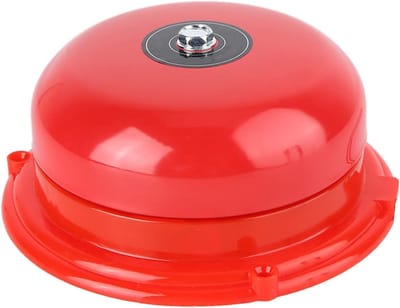 Brandalarm Bel - Noodsignaal Sirene - Noodsituaties Melden - 100DB Luid Geluid - 4 Inch - Rood