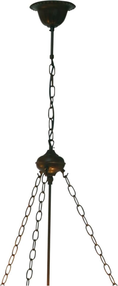 Lumilamp Snoerpendel Ketting Tiffany 100 cm Bruin IJzer