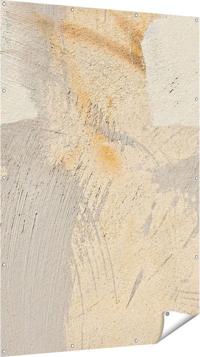 Gards Tuinposter Abstracte Kunst van een Cementen Muur - 120x180 cm - Tuindoek - Tuindecoratie - Wanddecoratie buiten - Tuinschilderij