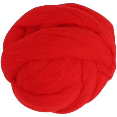 Wolvlies 200g Zacht voor Naaldvilten Hand   Mengen Weven   Hobby Rood