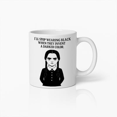 Grappige Gotische Meisje Koffiemok – Donkere Humor Quote – Uniek Cadeau voor Koffieliefhebbers