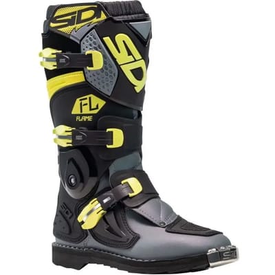 Sidi Flame Zwart Lime Grijs Kinder Crosslaarzen - Laars