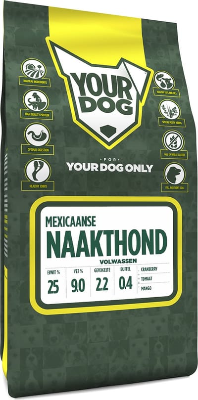 Yourdog Mexicaanse naakthond Rasspecifiek Adult Hondenvoer 6kg | Hondenbrokken
