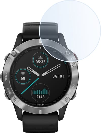 Screenprotector - Geschikt voor Garmin Fenix 6 - Sterk & Shockproof - Tempered Glass - Beschermglas Screen Cover - Gehard Glas - Bescherm Protector voor Smartwatch