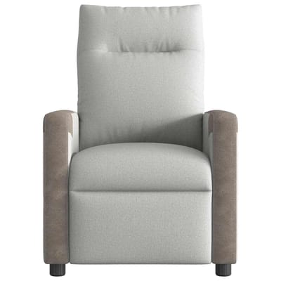 vidaXL - Fauteuil - verstelbaar - stof - wolk - grijs