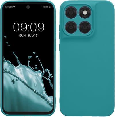 kwmobile telefoonhoesje geschikt voor Motorola Moto G67 / G77 / G87 - Hoesje voor smartphone - Precisie camera uitsnede - In petrol