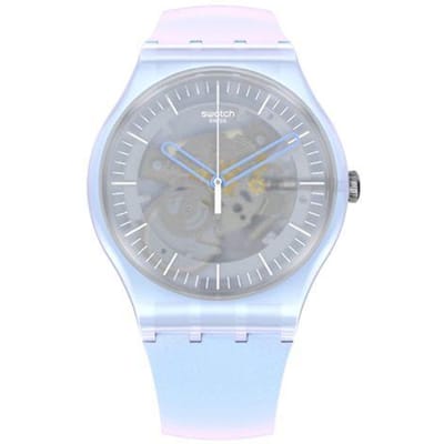 Swatch New Gent Serie Kwarts Uurwerk Eenvoudige Trend Waterdicht Horloge Dames Horloges Blauw SUOK154 Blue gray