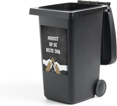 Container sticker Quotes - Spreuken - Opa - Proost op de beste opa - 40x60 cm - Kliko sticker