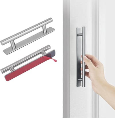Zelfklevende Meubelgrepen zonder Boren - RVS Deurgrepen voor Keukenkasten, Lades en Balkonramen - 150mm Zilver