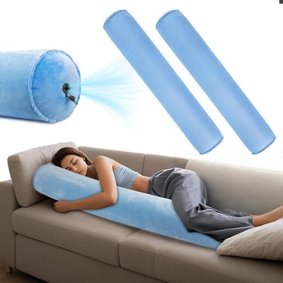 Inflatable Body Pillow for Side Sleepers - Adults and Children - Embracing Comfort for Back and Neck Support - 120 x 20 cm