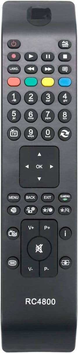 Afstandsbediening - Universele Controller - Televisie Bediening - Ergonomisch Ontwerp - 12 x 4 cm - Zwart
