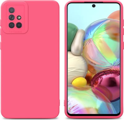 Cadorabo Hoesje geschikt voor Samsung Galaxy A71 4G in FLUID ROOD - Beschermhoes gemaakt van flexibel TPU silicone Cover Fluid Case